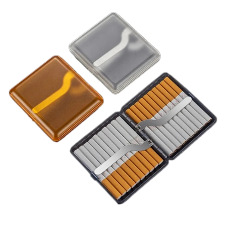 Transparent Frosted Anti-squeeze Cigarette Case Smoking Accessories Can Contain 20 Cigarettes raw