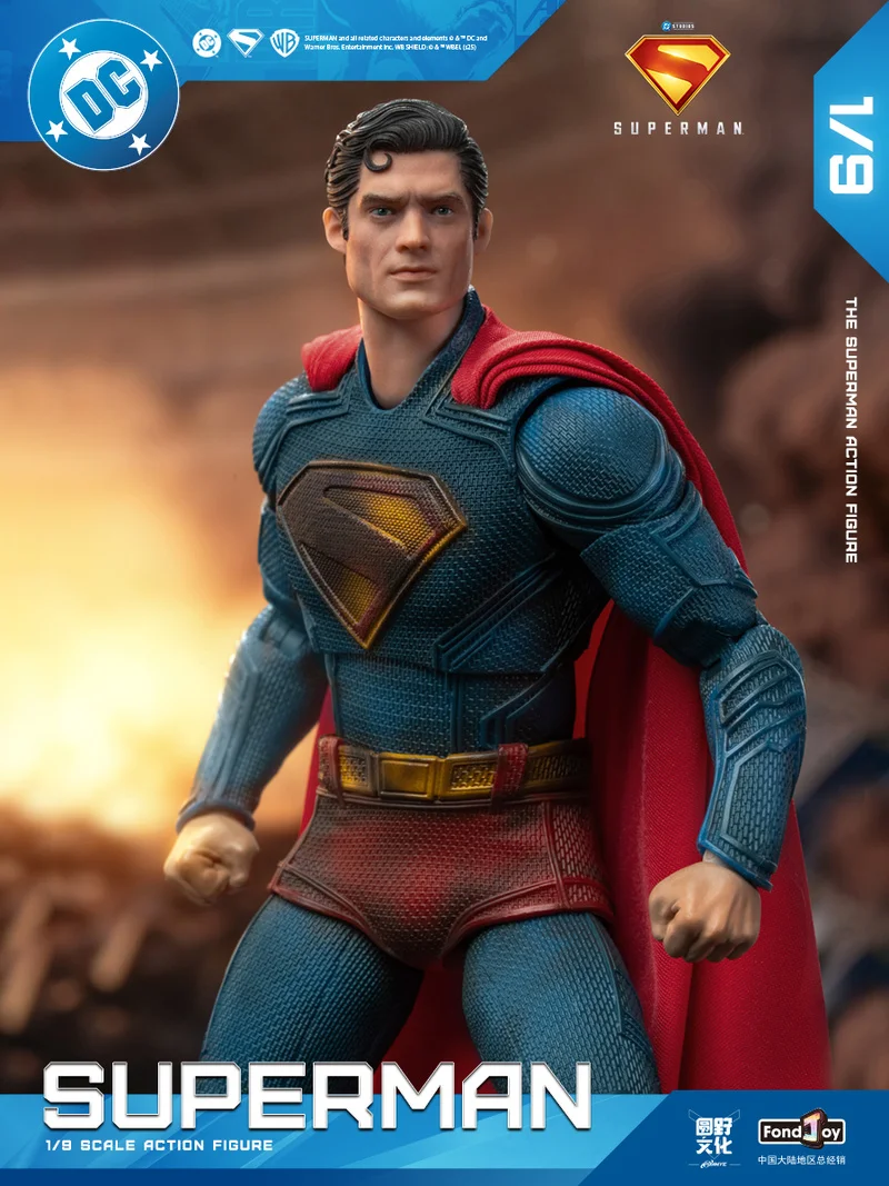 

New Fondjoy Battle-Damaged Version Superman Dc Clark Kent Anime Figure Model Collection Ornament Statue Toys Children Xmas Gifts