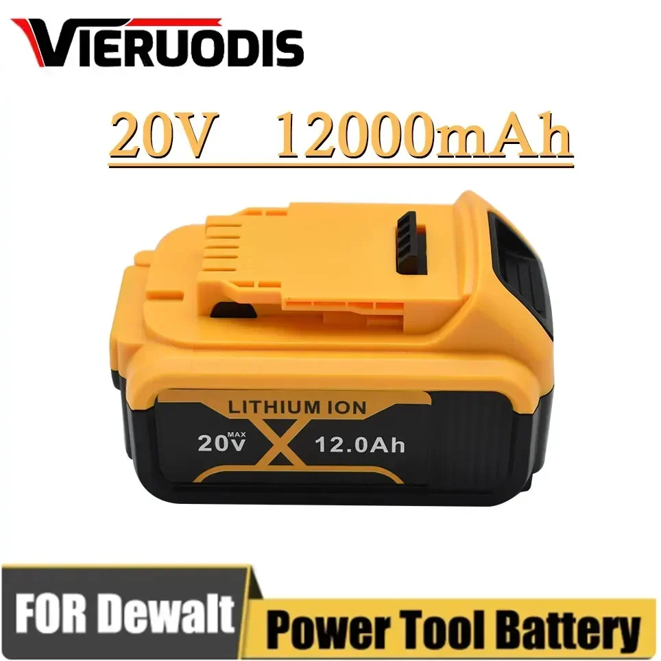 For Dewalt 20V Battery 12.0Ah Replacement Battery For Dewalt DCB200 Rechargeable DCB206 DCB207 DCB204 Power Tool Battery