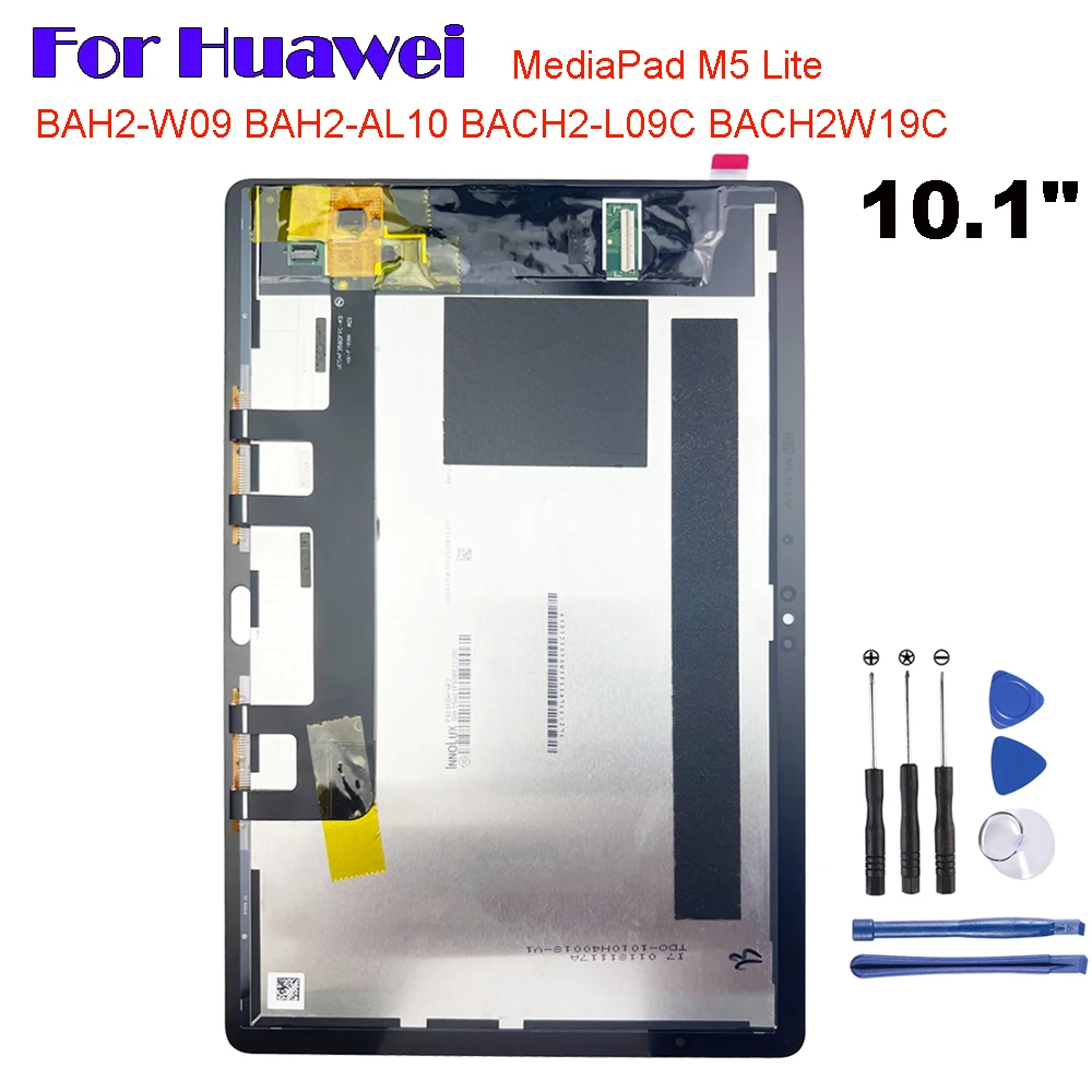 Pantalla LCD para Huawei MediaPad M5 Lite, montaje de cristal digitalizador con pantalla táctil, BAH2-W09, BAH2-AL10, BACH2-L09C, AAA +, 10,1