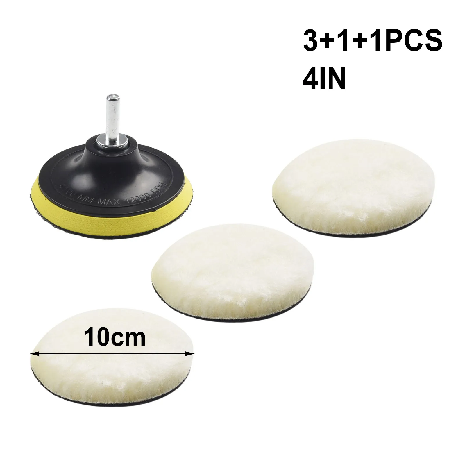 

4 Inch Wool Polishing Disc Kit Car Waxing Polishing Buffing Car Paint Care Polisher Pads 100mm Auto Washing Accessories