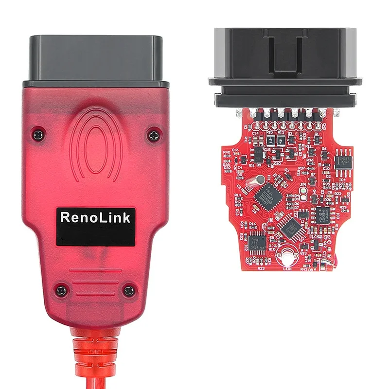 Newest Renolink V2.10/V1.99 OBD2 Cable for Renault Upgraded Version ECU Programmer Air-bag Reset ECM UCH Key Coding Auto tools