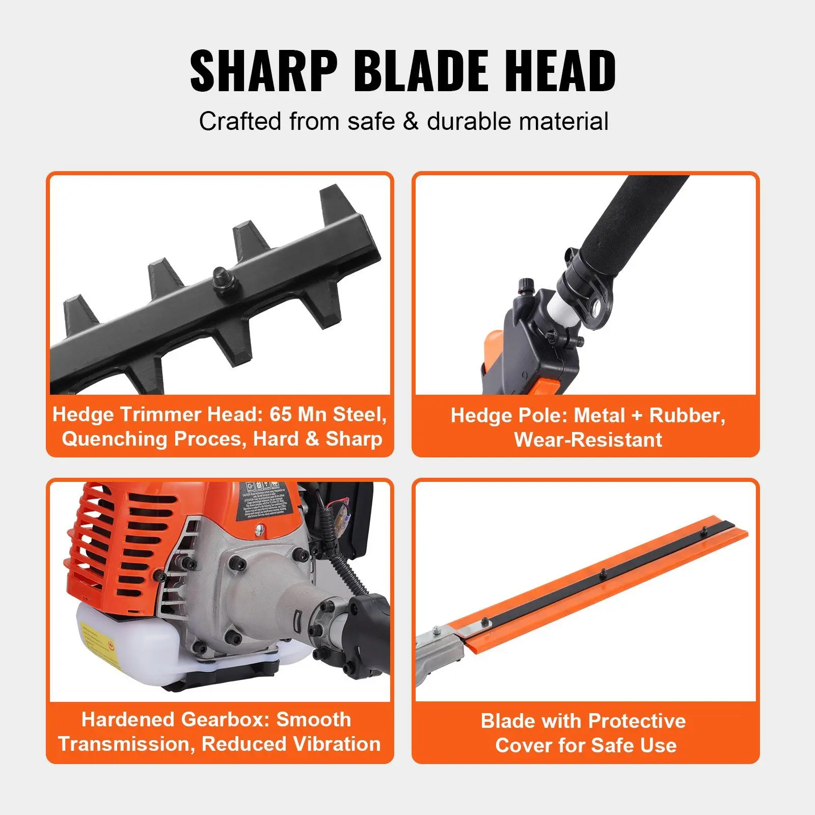 6 in 1 Multifunctional High Branch Scissors 52CC  Hedge Trimmer Weed Eater String Trimmer Brush Cutter Edger Wire Saw Trimmer