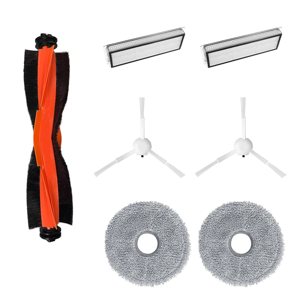 6/7/9/12pcs Accessories Kits Sweeping Robot Replacement Side Brush/ Hepa Filter Screen/ Mop Cloth for MIJIA 2 Pro B113CN