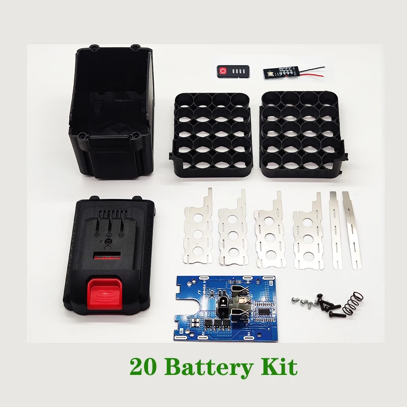 パワーツールバッテリーキット18/21 9v電池ケースホルダーbmsワイヤレス電気アングルグラインダー切断18650リチウムイオンホルダー収納ボックス