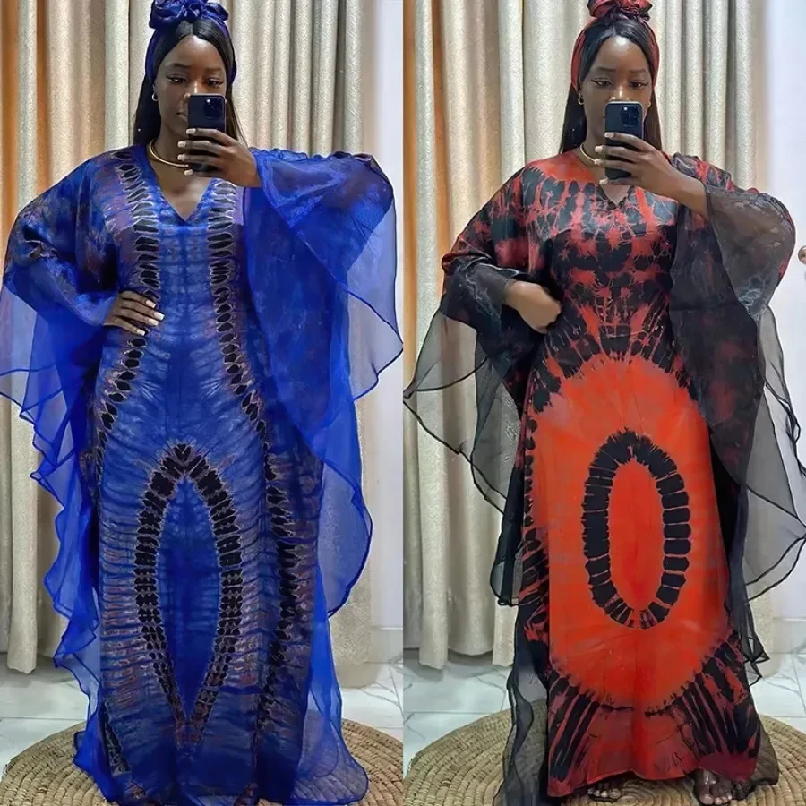 Trajes Dashiki vestidos africanos para mujeres verano Kaftan africano con cuello en V poliéster de talla grande vestido largo vestidos Ankara