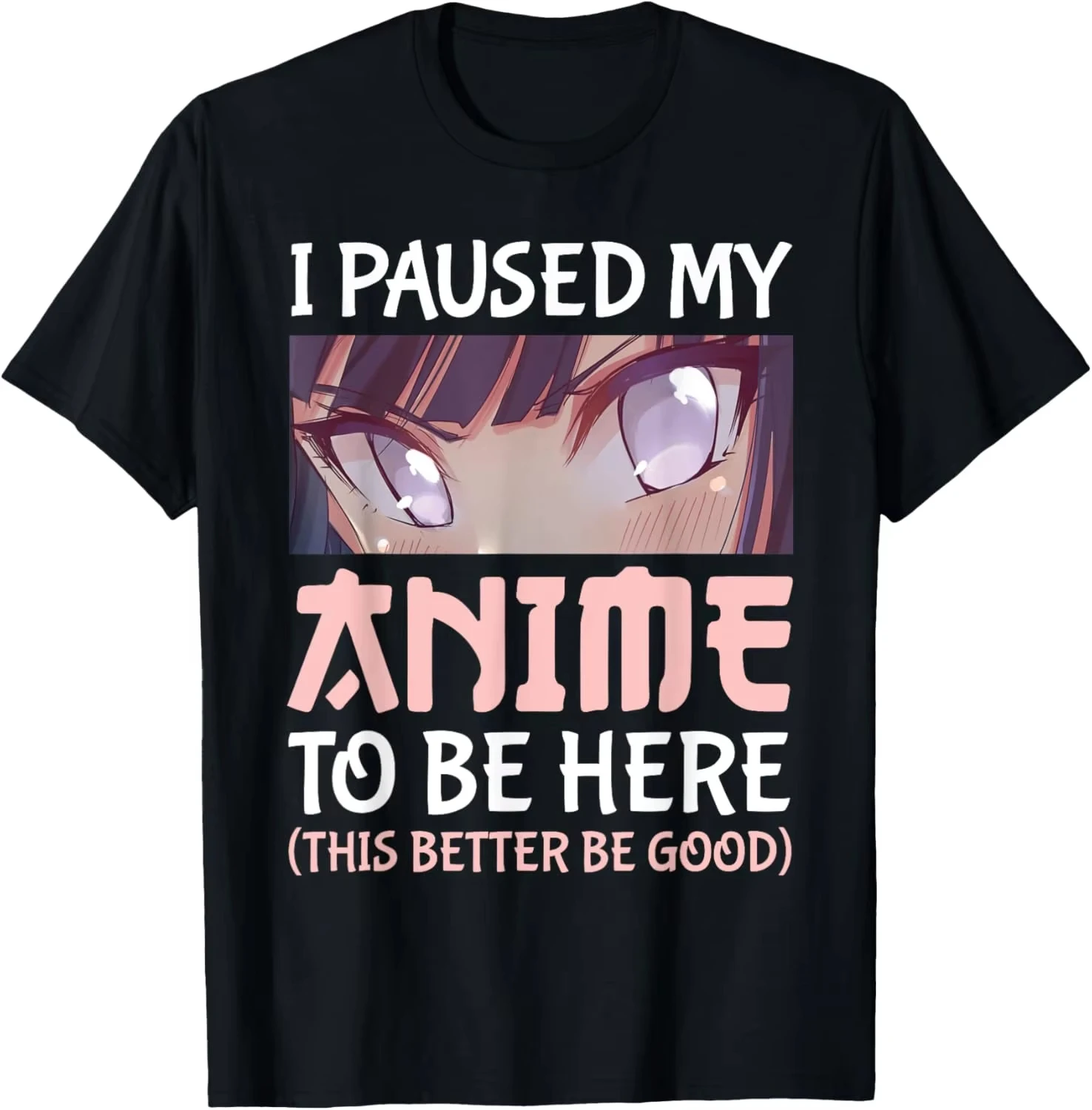 I Paused My Anime To Be Here Otaku Graphic T‑shirt Unisex Vintage Washed Cotton Oversized Short Sleeve Casual Streetwear Tops