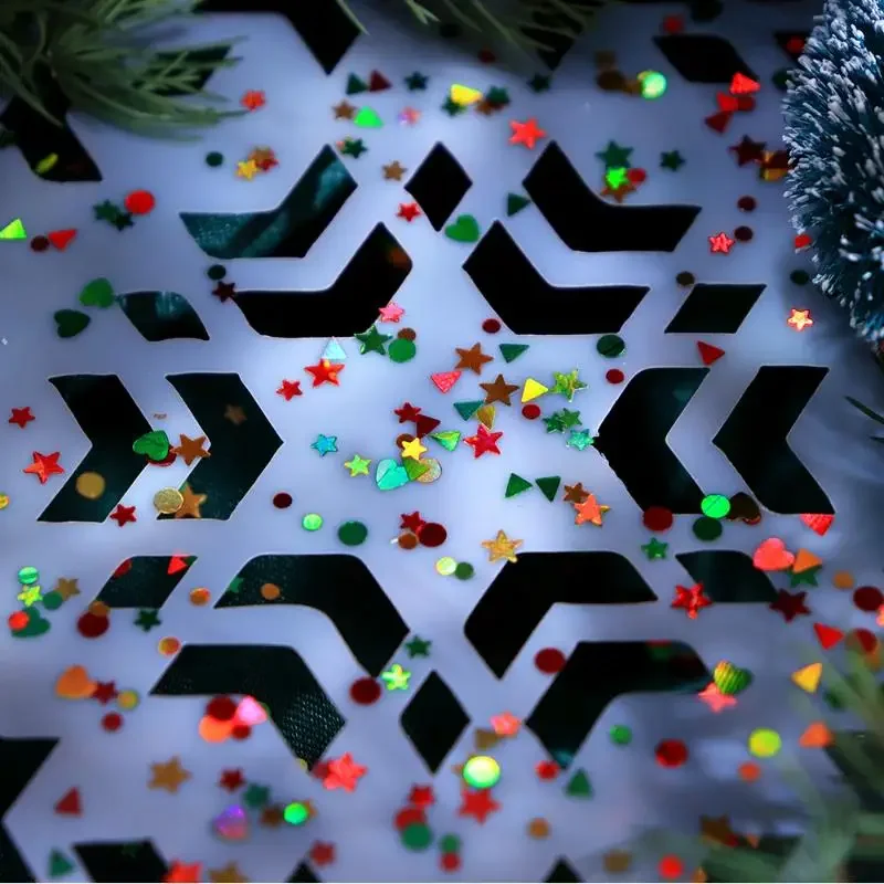 6 شبكات عيد الميلاد مسمار بريق مسمار الترتر نجمة الخريف الشتاء DIY مسمار الزينة الترتر DIY بها بنفسك سحر مانيكير لوازم فلاش #4