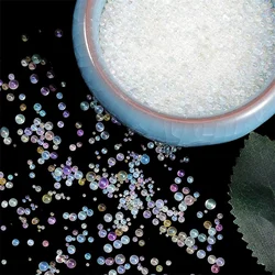 10/20g 0.6-3mm Mini Bubble Ball Glass Bead Resin Filler for Silicone UV Epoxy Cast Mold Jewelry Making Nail Decor Accessories