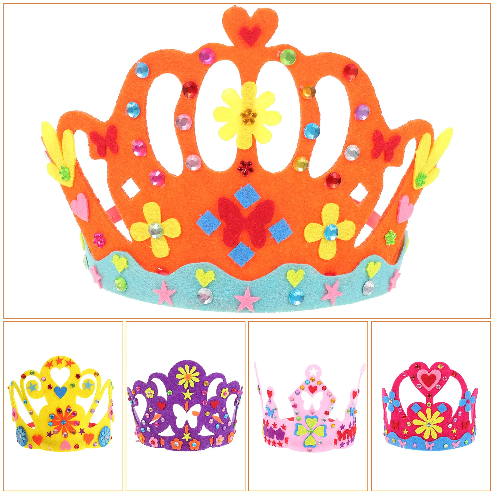 

Non-Woven Birthday Party Hat Hairband Diy Decoration Toddler Birthday Headdress Kids Hair Accessory Baby Crown Decor Kids