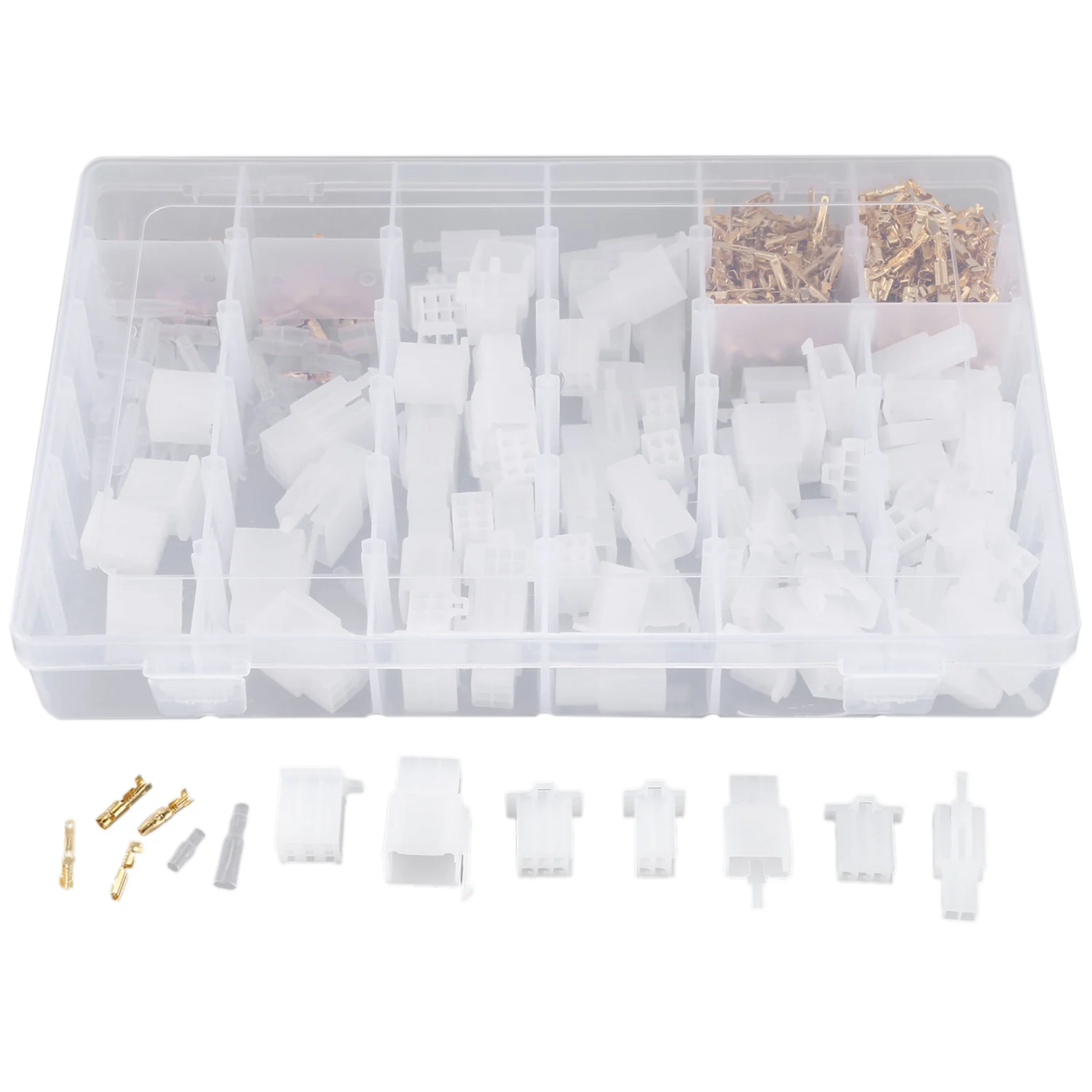 

700Pcs 2.8mm 2 3 4 6 9 Pin Plug Housing Pin Header Crimp Electrical Wire Terminals and 30 Set Connector Terminal Assortment Kit