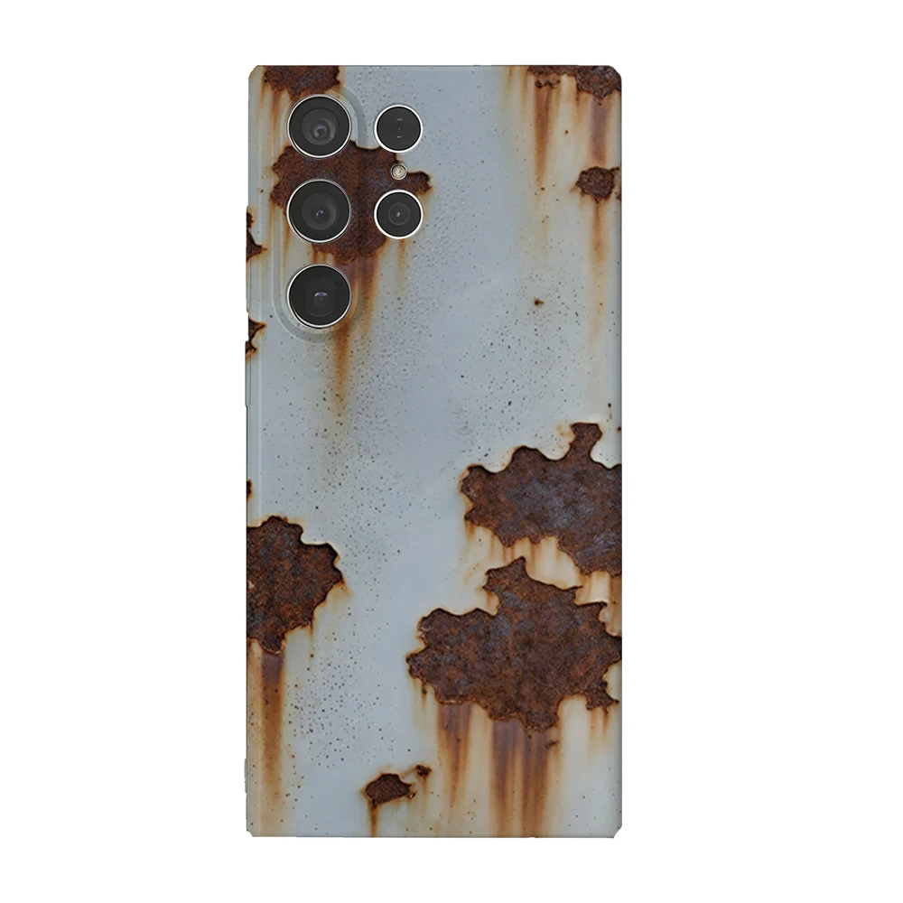 Rost-Simulation Stylische Spaßige Handyhülle für Samsung Galaxy S25 S24 S23 Ultra plus A35 A424 Glänzende HD Hartschalen-Folie