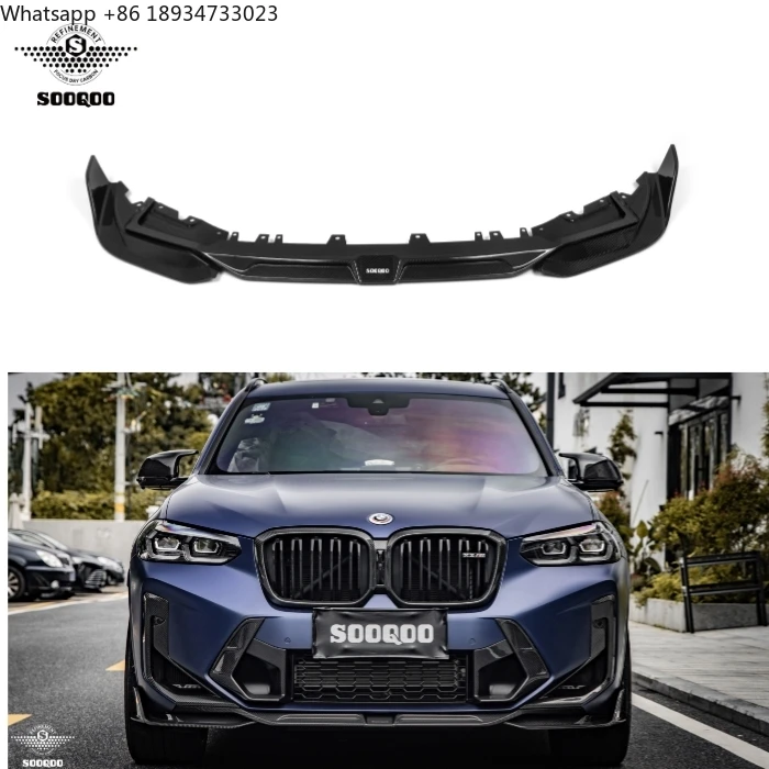 

For BMW X3M F97 SQ Style Front Lip X3M Carbon Fiber Dry Carbon Front Bumper Lip for BMW X3M F97 F97LCI 2022-IN