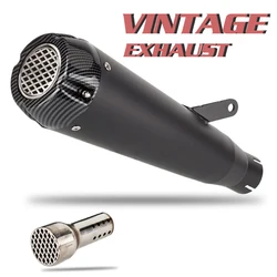 Motocross Motorcycle Exhaust Muffler Pipe Modified System For VULCAN S 650 For REBEL 500 SR400 W800 Universal Vintage Exhaust