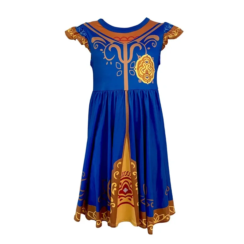 فستان الهالوين عبر الحدود ميرا رويال المحقق للفتيات بأكمام طائرة للأطفال فستان الملكي المحقق ميرا التأثيري