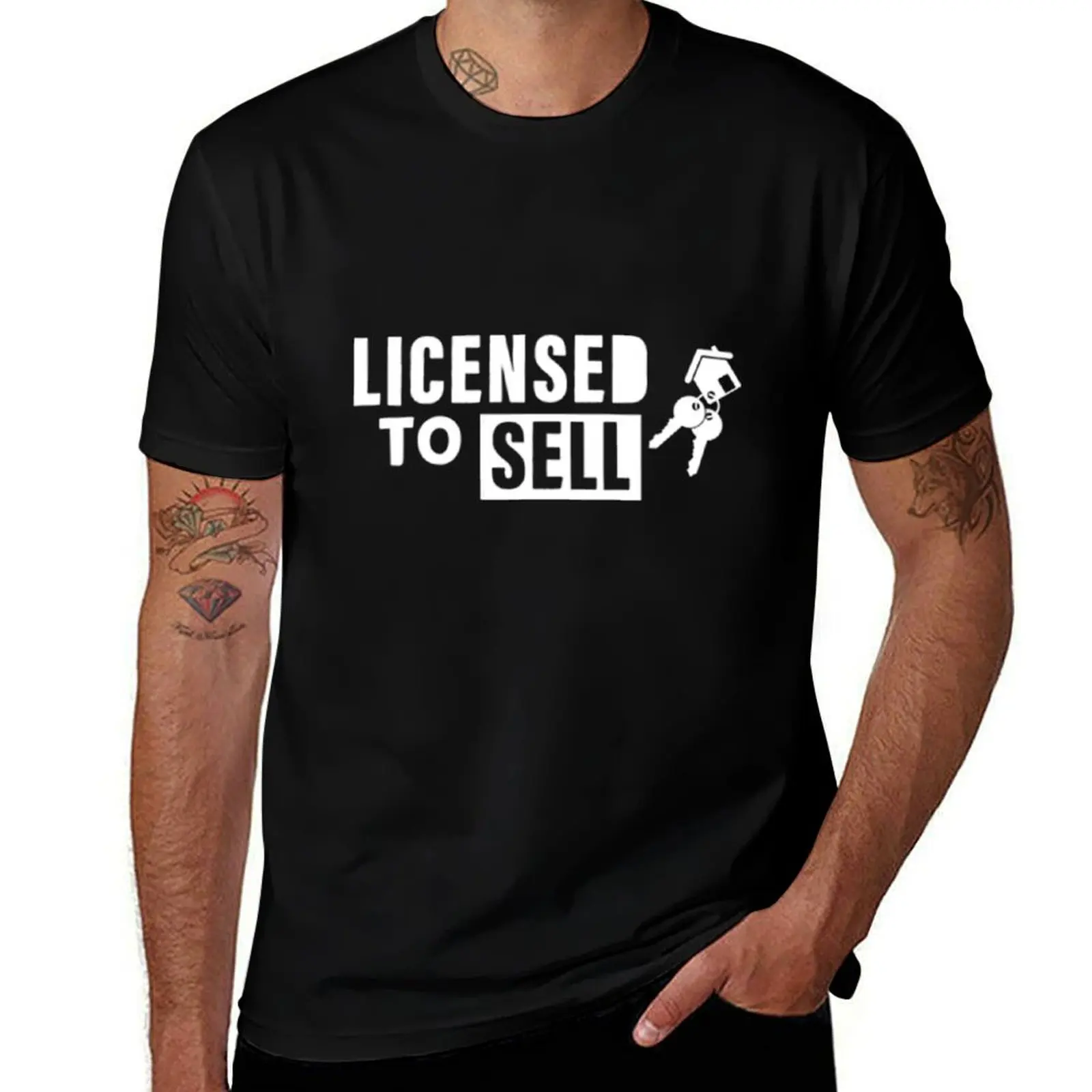 Realtor Licensed to Sell Key Realty T-Shirt Vintage Style Printed Top T-Shirt