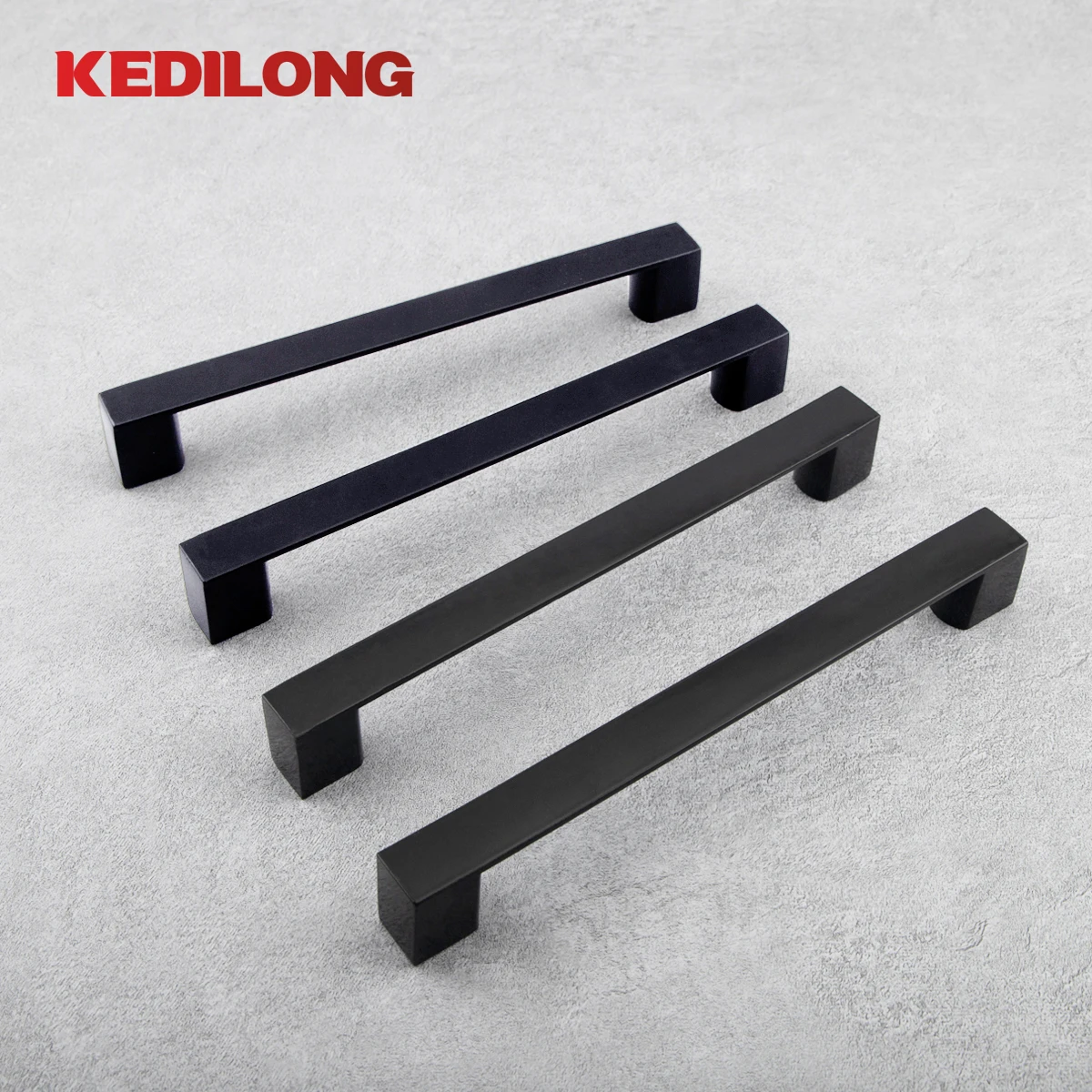 KEDLO Furniture Hardware Modern Simple T-shaped Strip Black Handle American Style Cabinet Drawer Wardrobe Handle Cabinet Handle