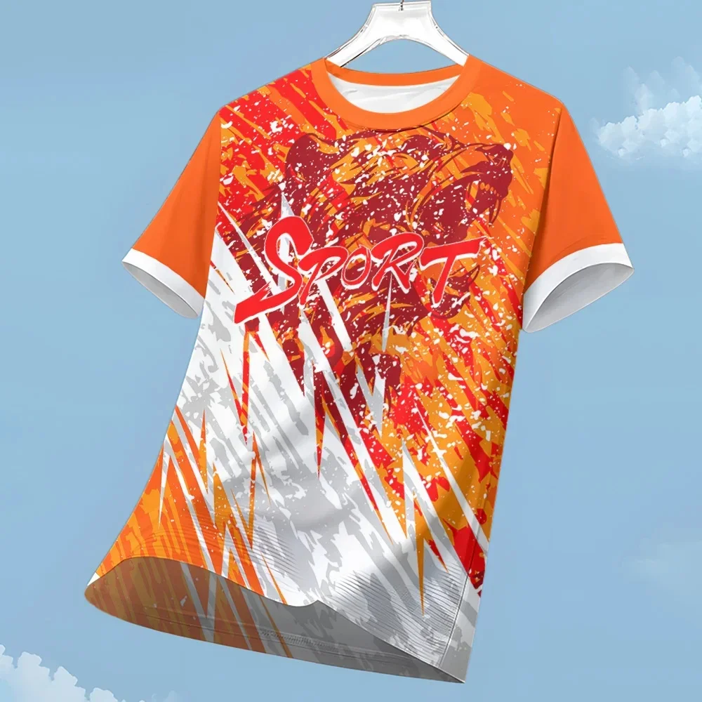 New men's running T-shirt, casual sports breathable T-shirt, men's quick drying fitness shirt, outdoor unisex T-shirt