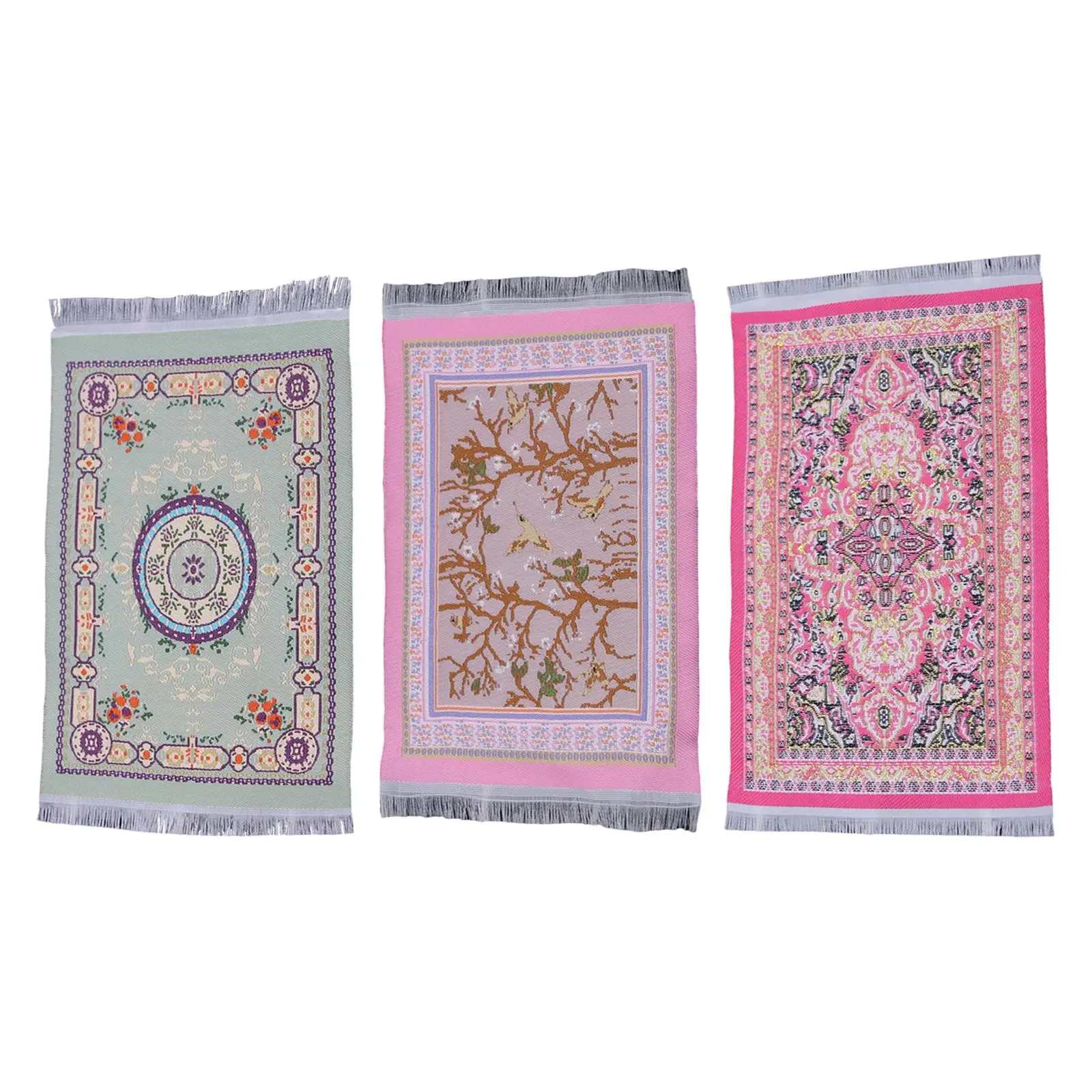 1:6 1:12 Scale Woven Rug Simulation Life Scene Furniture Accessories Mini Turkish Mat for Living Room Bedroom Home Decor