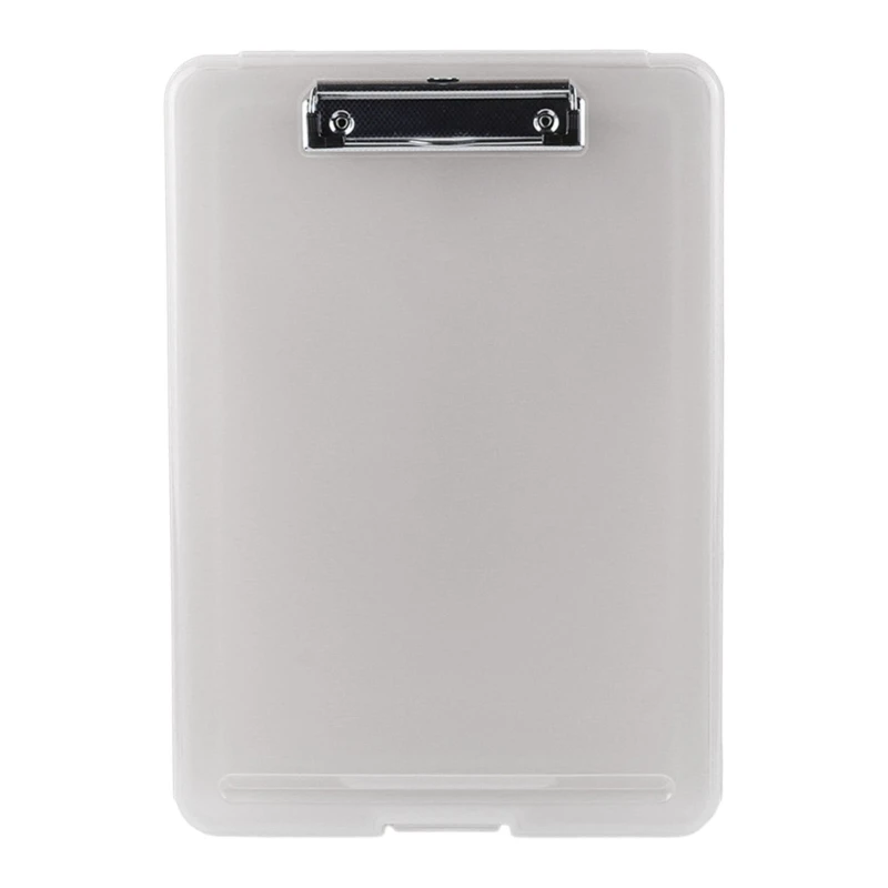 Multifunctional File Folder with Clipboard Waterproof File Organiser Box Plastic Writing Pad for Student Teacher School