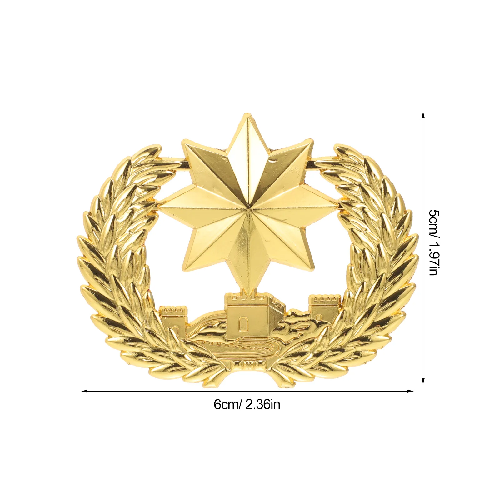 DIY Badge Pin Metal Hat Badges Security Uniform Decorative Accessory Exquisite Fine Craftsmanship Unique Style Durable
