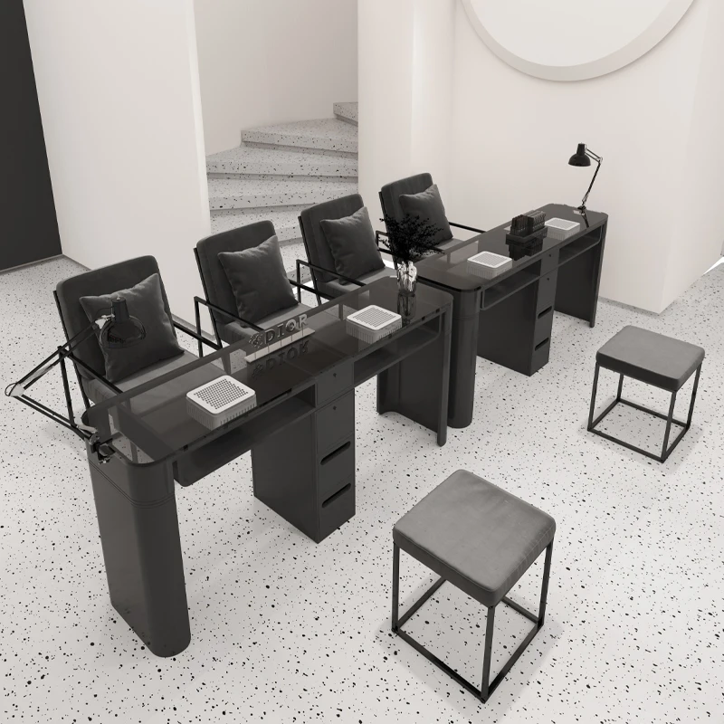 Scrivania per unghie moderna nordica Design minimalista Estetico Classico Scrivania per unghie Elegante Premium Mesa Manicure Mobili per salone professionale