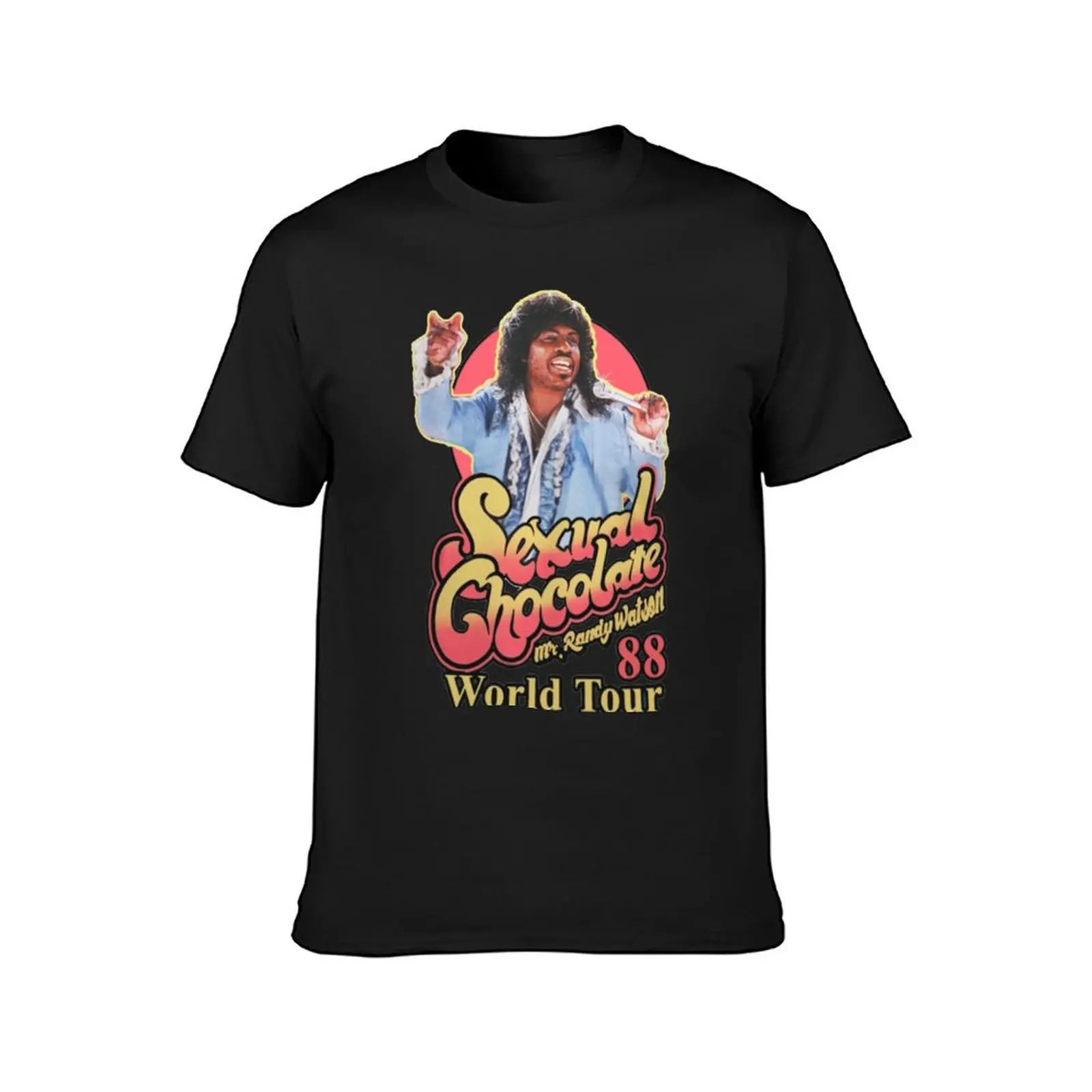 RANDY WATSON - SEXUAL CHOCOLATE WORLD TOUR 88 T-Shirt for a boy summer top korean fashion mens graphic t-shirts funny