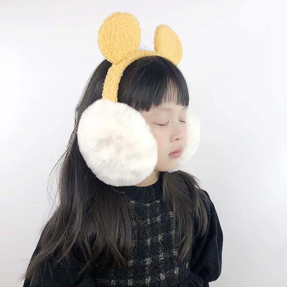 Cute Outdoor Ear Lap Ear Warmer Cold Protection Plush Earflaps Women Ear Cover Kids Plush Earmuff Ears Ear Wrap