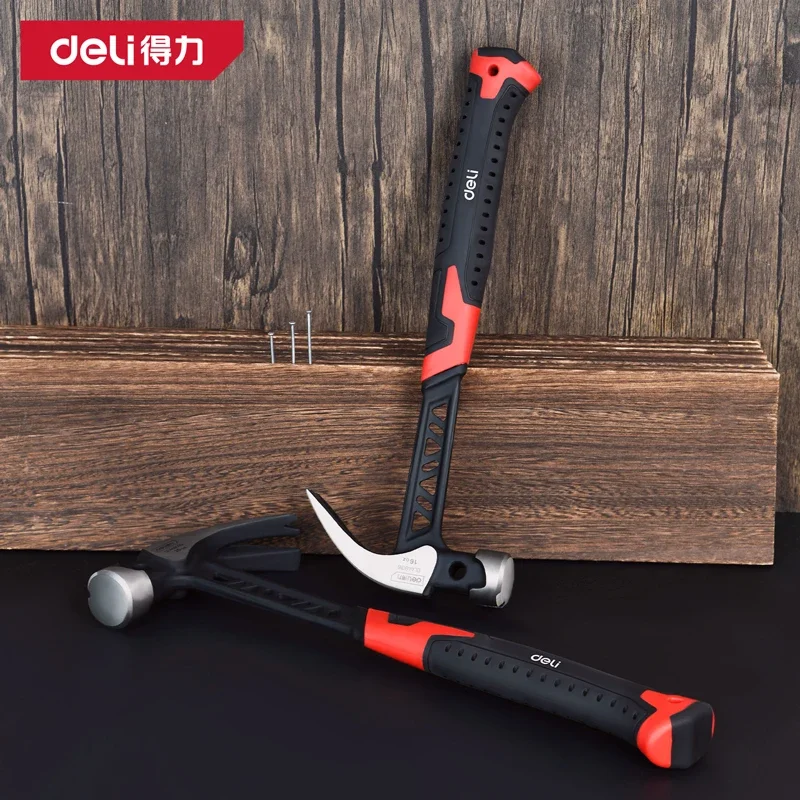 

Multifunction Industrial Grade Claw Hammer 16/20oz Portable Skeleton Handle Shock Absorbing Design Nail Hammer for Woodworking