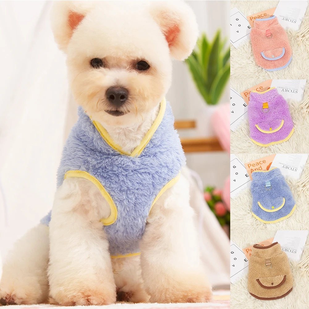 Dog Clothes for Small Dogs Cat Soft Cozy Autumn Winter Warm Fleece Puppy Costume Vest Jacket Sweater Pet Chihuahua Yorkies Coat