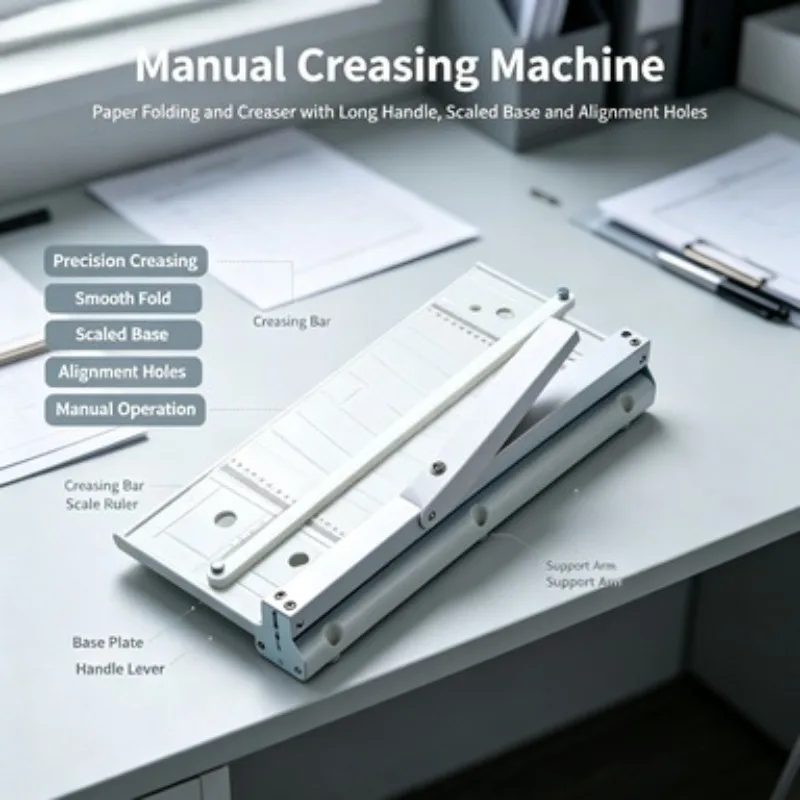 Manual Paper Creasing Machine A3 A4 Office Book Cover Indentation Folder For Contract Bid Document Folding Processing