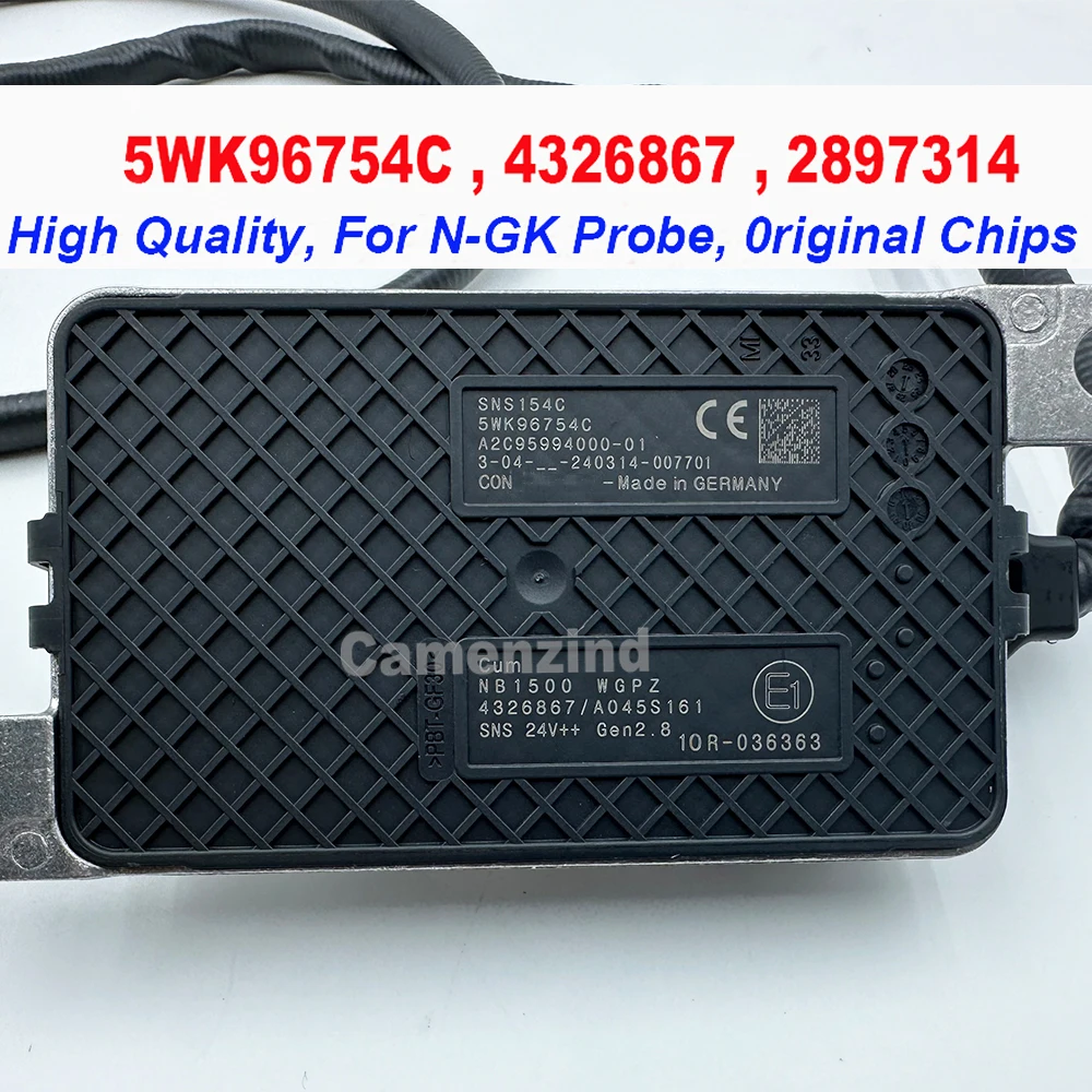 

5WK96754C 4326867 High Quality Chips For NGK Probe 5WK96754B Nox Sensor Nitrogen Oxide Sensor For C-ummins Truck 2897314 2872949