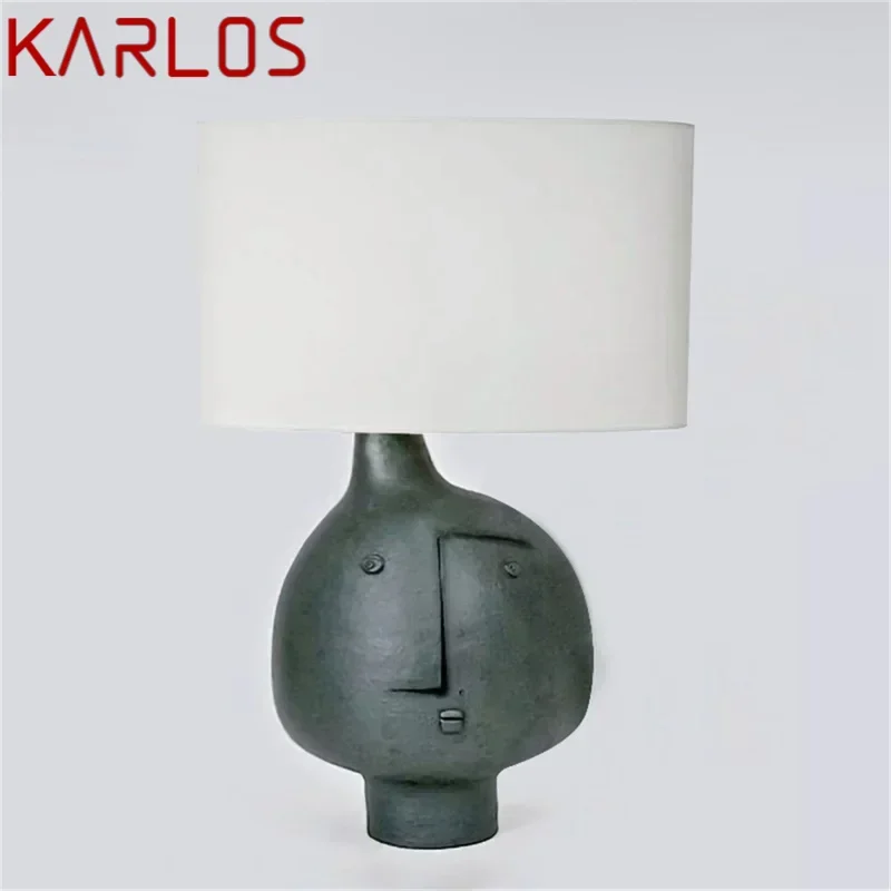 KARLOS Postmodern Table Lamp Creative Design Bedside Desk Light LED Abstract Artistic Decor for Home Living Room Study