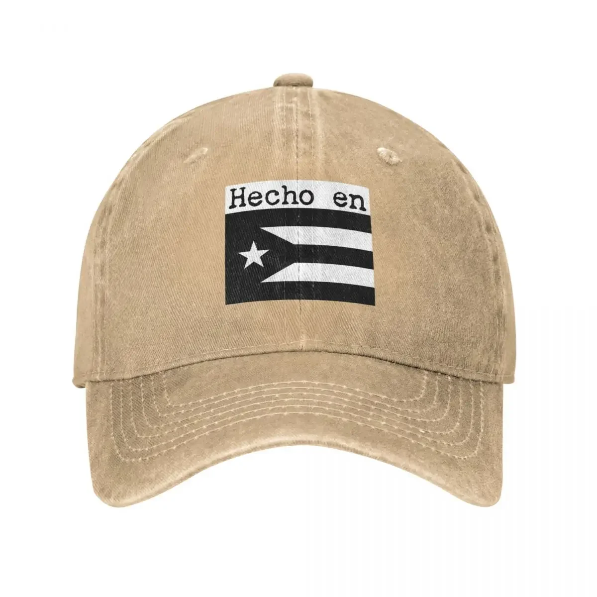 Hecho En Puerto Rico Baseball Caps Snapback Washed Denim Hats Outdoor Adjustable Casquette Sports Baseball Cowboy Hat for Unisex