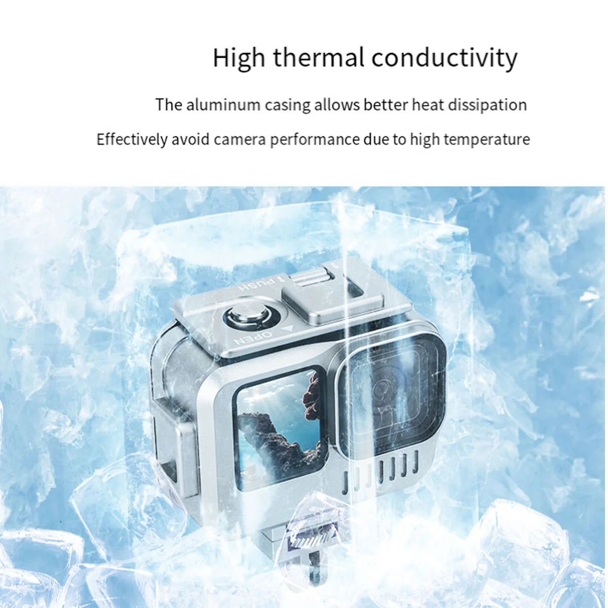 

ADEGBO-Improved Waterproof Housings Cage for Gopro Hero 9 10 11 40M IPX8 Underwater