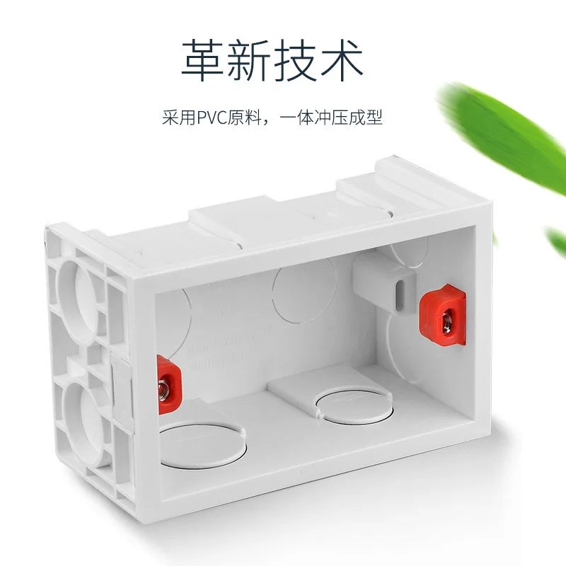 

5 pcs Wall Junction Plastic Flush Mount Wiring Box For Hidden Switches Outlets Waterproof Sealing Ring Precision Cutouts