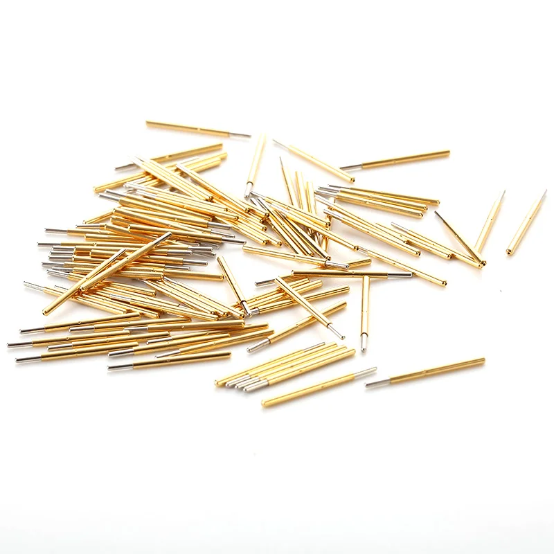 100PCS / Package P75-J Small Round Head Spring Test Probe Diameter 1.02mm Length 16.5mm PCB Test Pin