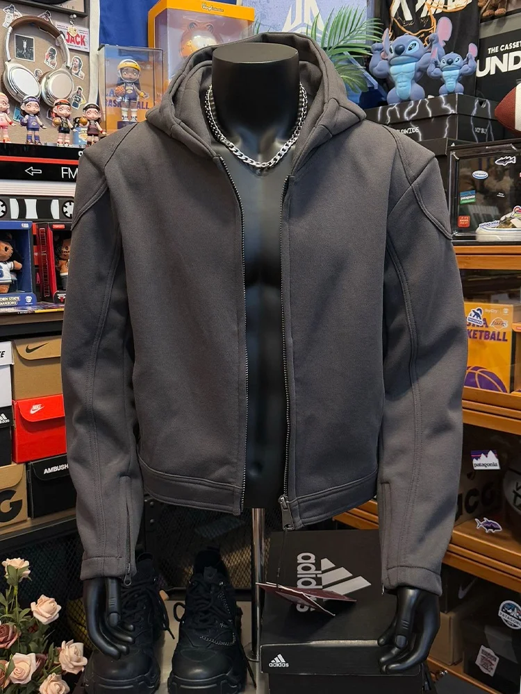 

Мужская толстовка-кардиган Cleanfit American Style: плотная, износостойкая, с капюшоном, модная, брендовая, в стиле мотоциклетной куртки