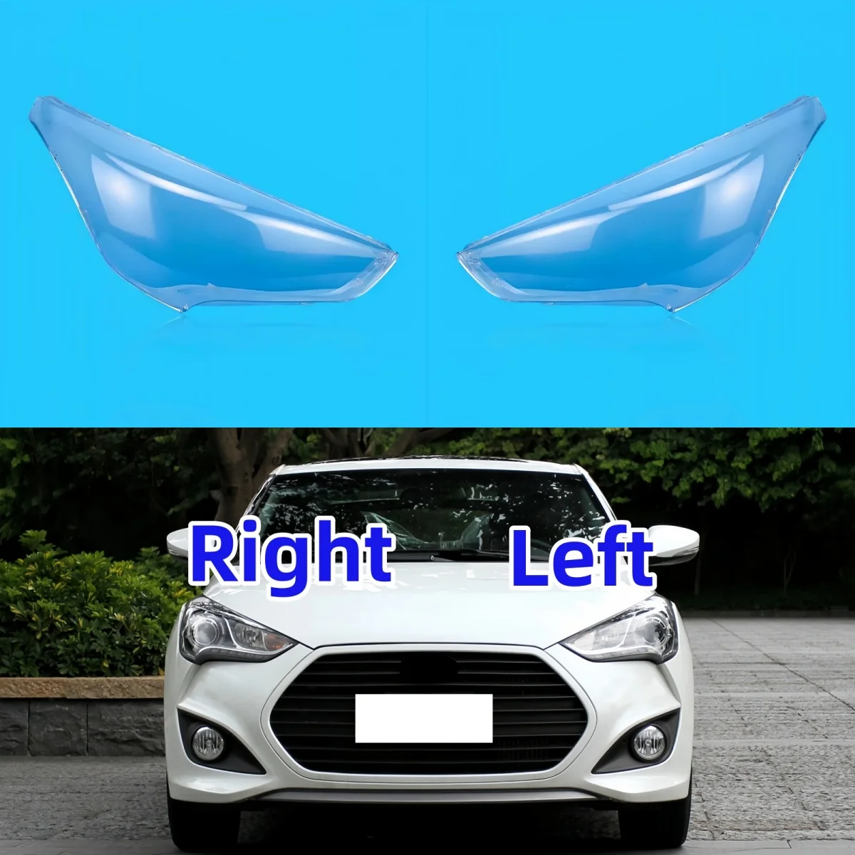 

For Hyundai Veloster 2011 2012 2013 2014 2015 2016 2017 Accessories Cars Headlight Lights Glass Shell