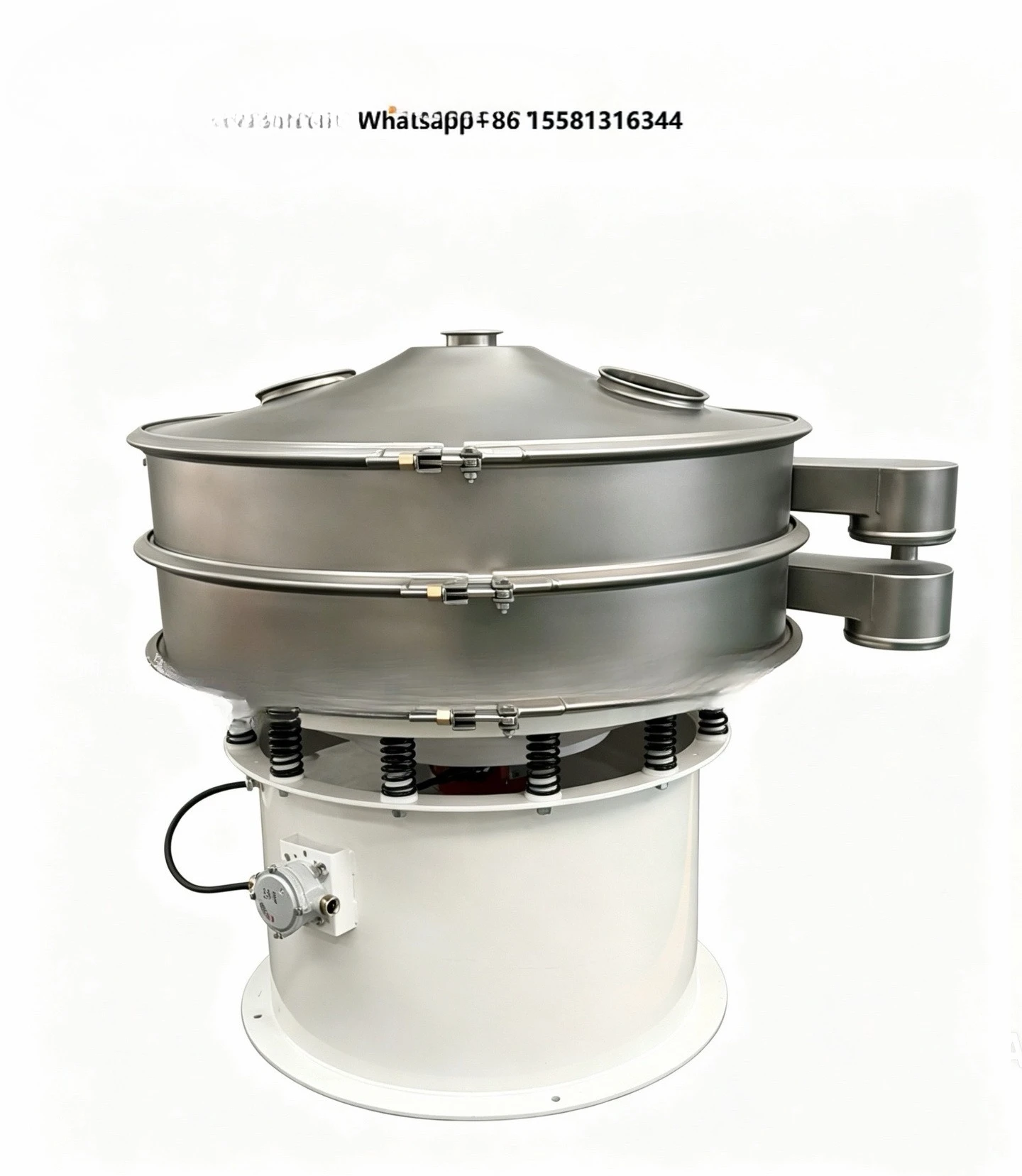 Anti Clogging Round Vibratory Separator Rotary Vibrating Screen Spice Cocoa Bean Rice Seed Sieving Machine