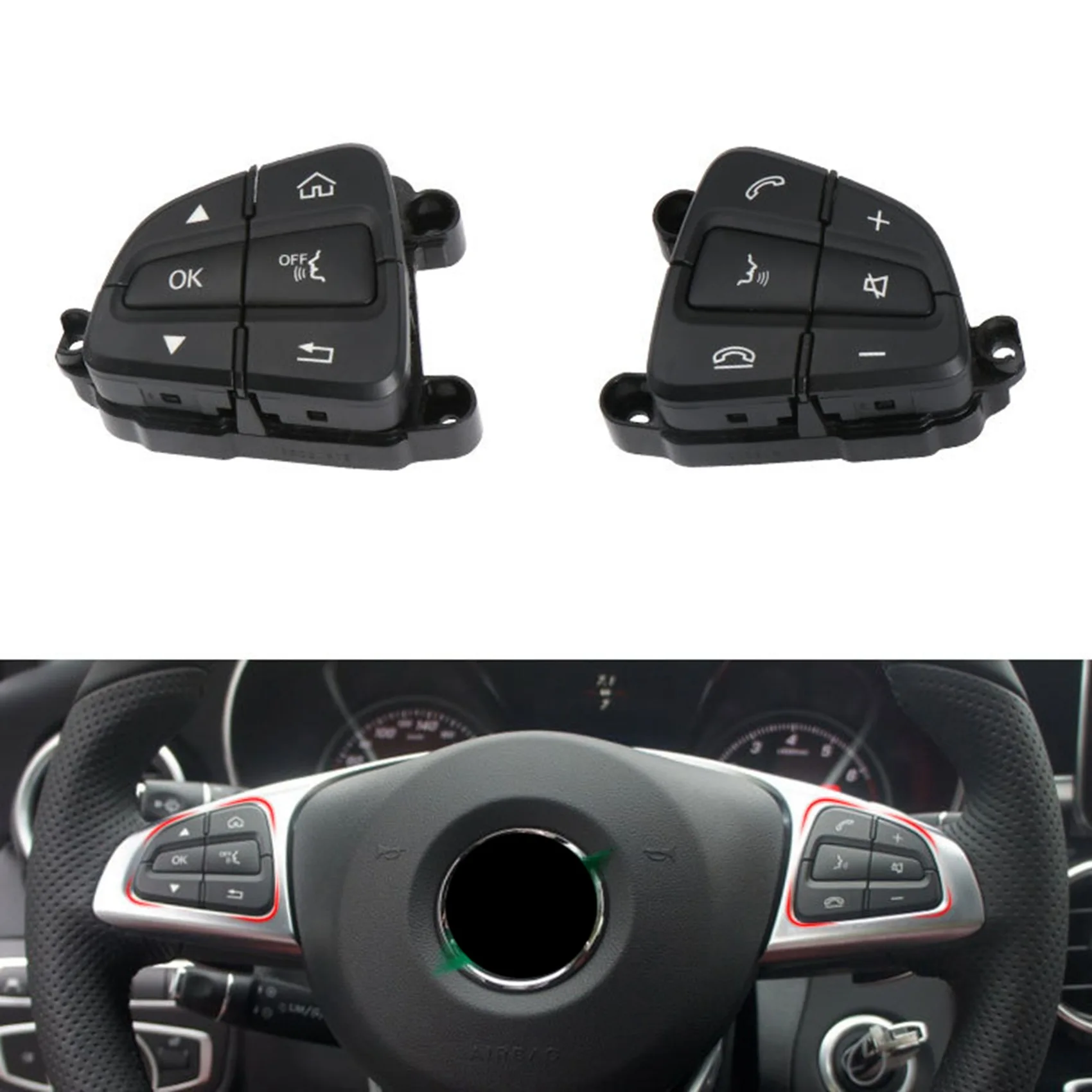 Car Switch Steering Wheel Switch Control Buttons For Mercedes Benz C GLC Class W205 W253 0999050300 0999050200