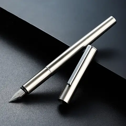 Jinhao 35 Fountain Pen All Steel Luxury Quality EF/ F Nib Calligraphy Writing Pen Stationery Business Office Scith Ink Converter