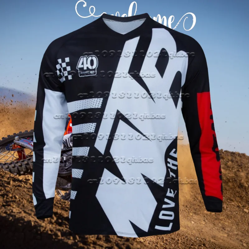 

Мужская мотоциклетная внедорожная одежда для горного велосипеда, MTB велосипедная рубашка BMX, дышащая быстросохнущая футболка с длинными рукавами