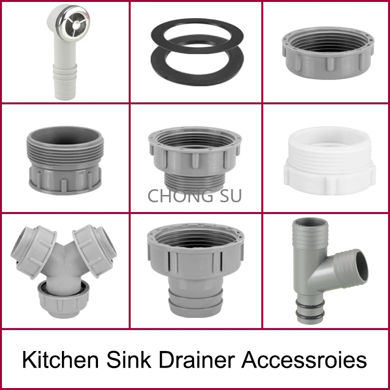 

Слив для кухонной раковины, сливной соединитель для раковины, адаптер, фитинги для раковины, труба против перелива, шланг из АБС-пластика, резиновая прокладка, соединительная труба