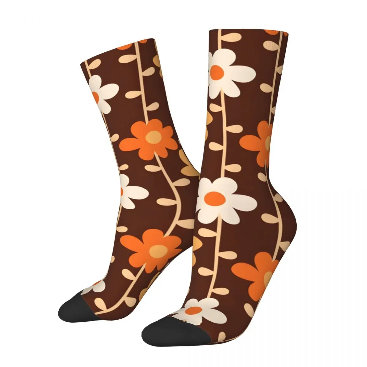 Crazy compression COMING UP DAISIES - Chocolate Sock for Men Harajuku Quality Pattern Crew Sock Novelty