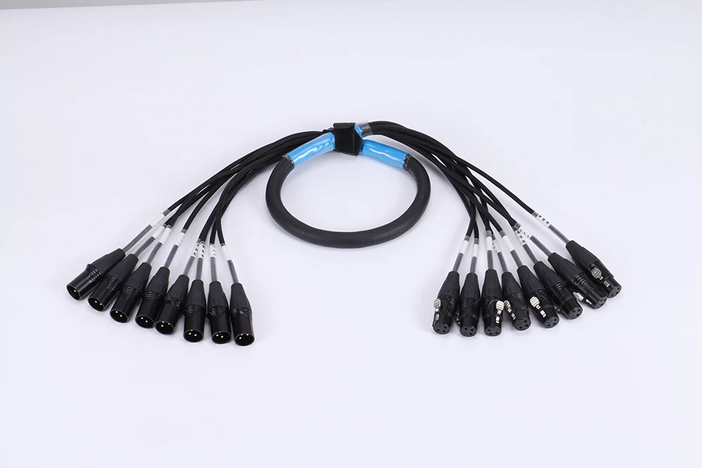 Customize Audio DMX 8 in 8 Out Snake Cable Signal Cables with DMX Socket for Stage Equipment