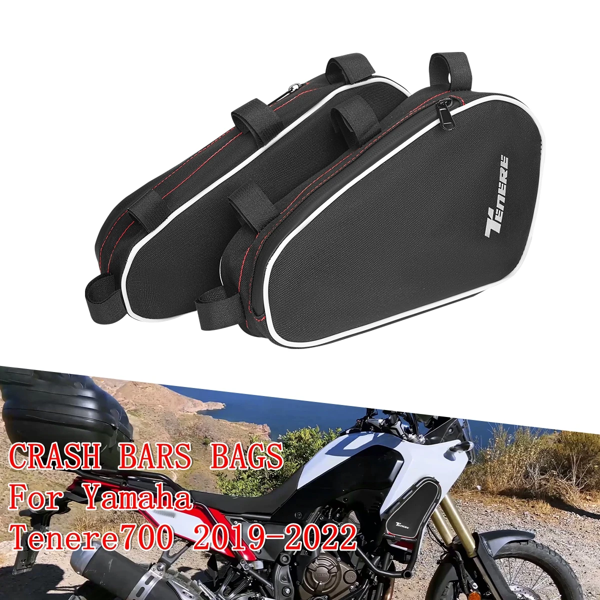 

Сумка для двигателя мотоцикла, сумка для Yamaha Tenere 700 2019 2020 2021 2022, дорожные водонепроницаемые сумки для хранения инструментов