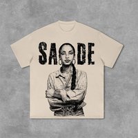 Sade Adu Graphics Print Cotton T-Shirt unisex high-quality casual top selection trend graphic t shirts  oversized t shirt
