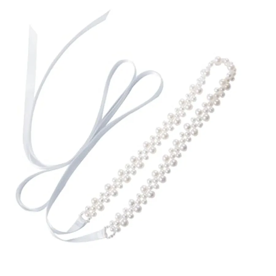 Pearl Bridal Belt Handmade Beaded Belt Sash for Bride Flower Girl Bridesmaid