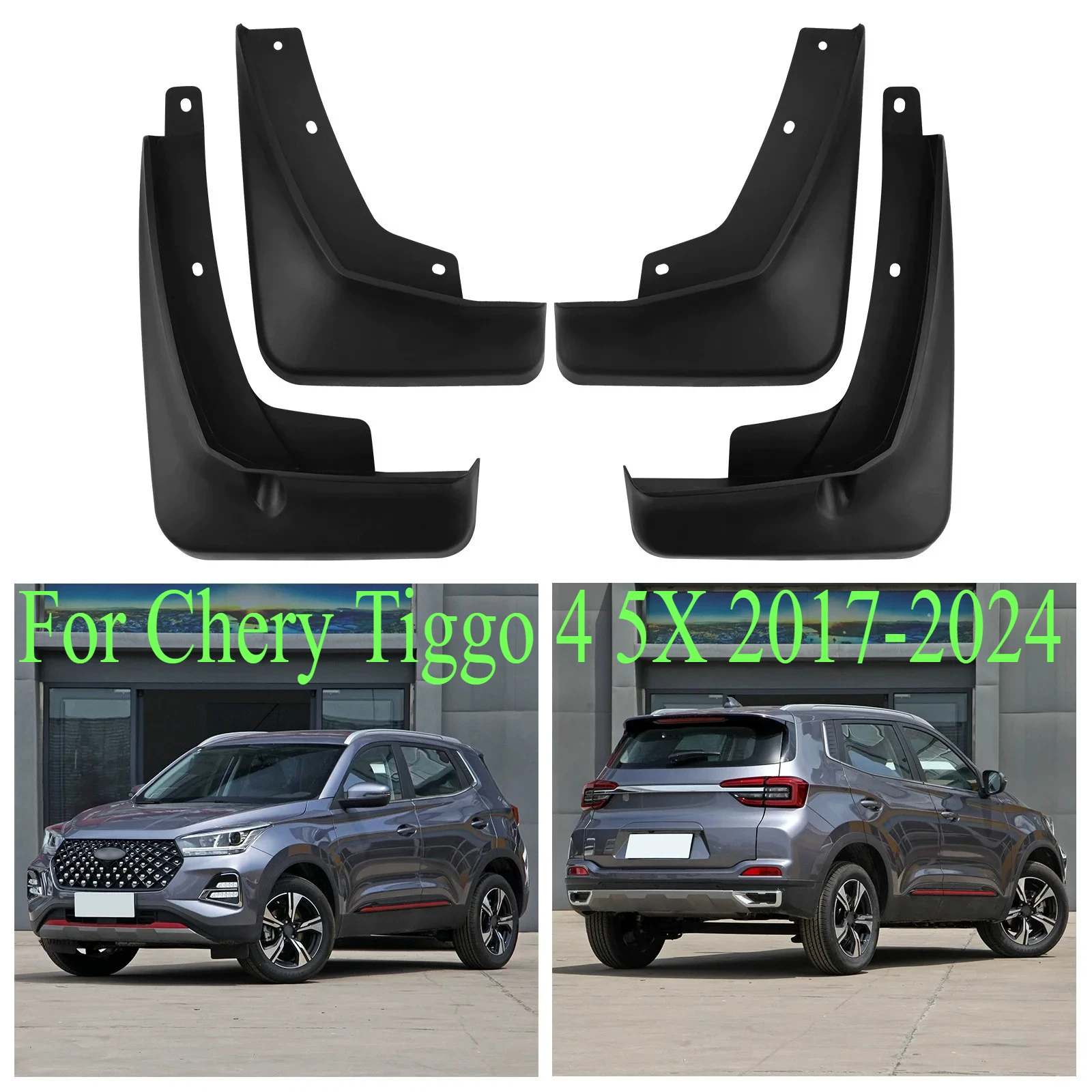 

Mud Flaps Car Mudguards Splash Guards Auto Exterior Tire Protective Accessories For Chery Tiggo 4 5X 2017-2024 4Pcs Front & Rear